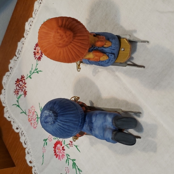 DECOR Enesco Porcelain Adorable 1981 Porcelain 2 Country Cousins Boy & Girl - Picture 11 of 16